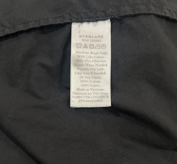 Everlane Black Smocked Midi Dress - Picture 11 of 11